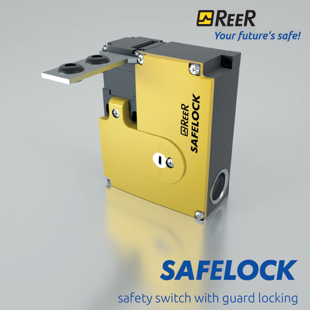 1290106 REER SAFETY INTERLOCK, ELECTRICAL RETEN., METALLIC ACT. HEAD (2 NC, FEEDBACK 1 NC)(SLK-E-M-2NC-24)